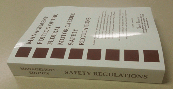 Management Edition of Federal Motor Carrier Safety Regulation Book - Side View