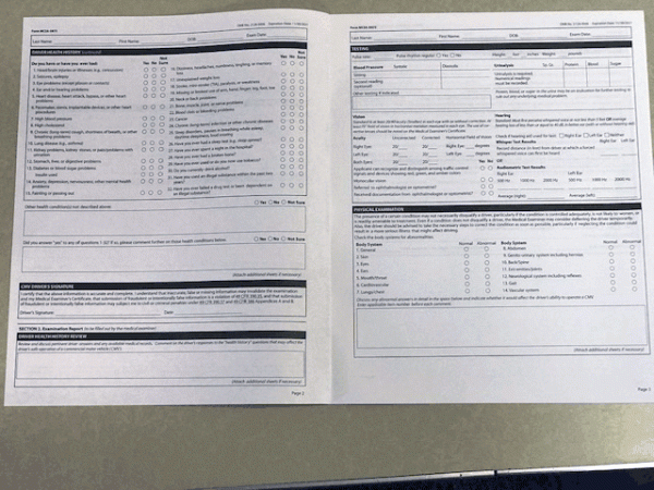 Medical Examination Report No. 1075 pg 2 and 3