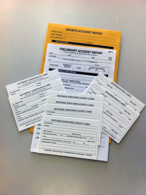 Accident Documentation Form & Cards Only – No. 1211