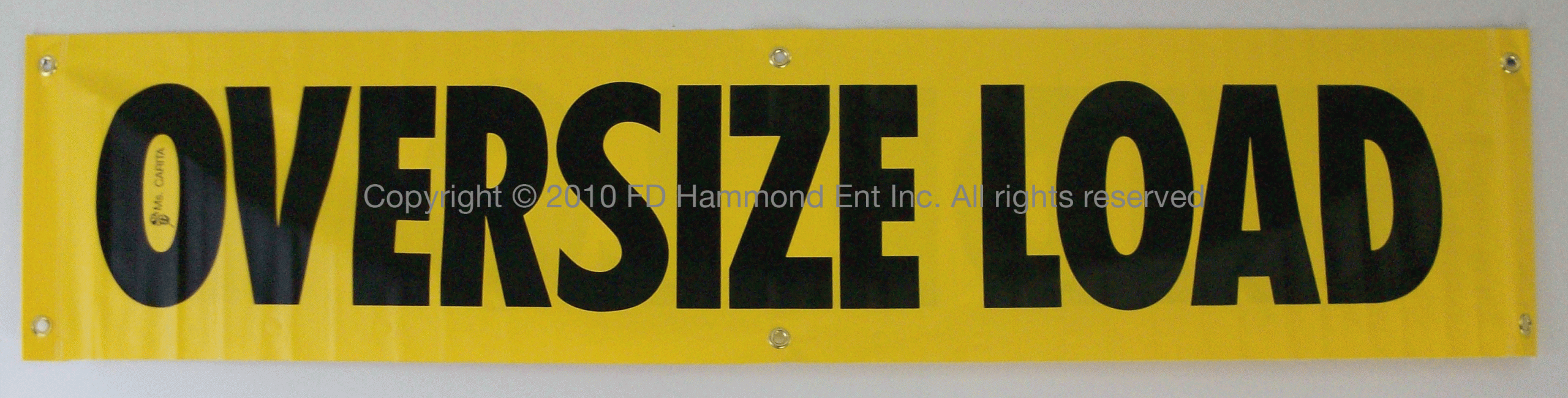 Wide Load/Oversize Load Vinyl Sign – No. 8204