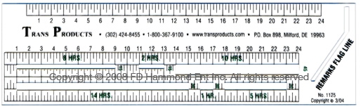 Log Book Ruler – No. 1125